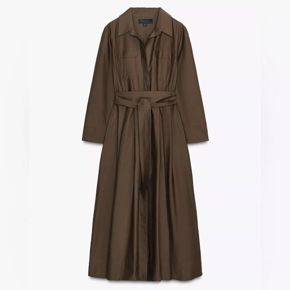 ZW COLLECTION POPLIN SHIRT DRESS - Picture 6 of 10